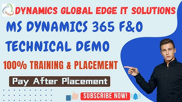 #MS Dynamics 365 F&O Technical Demo| #training #placement #microsoftdynamics365finance |#education