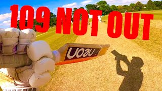 Scoring an Unbeaten CENTURY (Dropped on 0) - GoPro Village Cricket POV