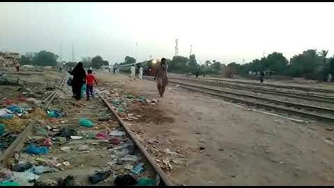 31Up Jinnah Express Crossing Tando Adam Junction Railway Station