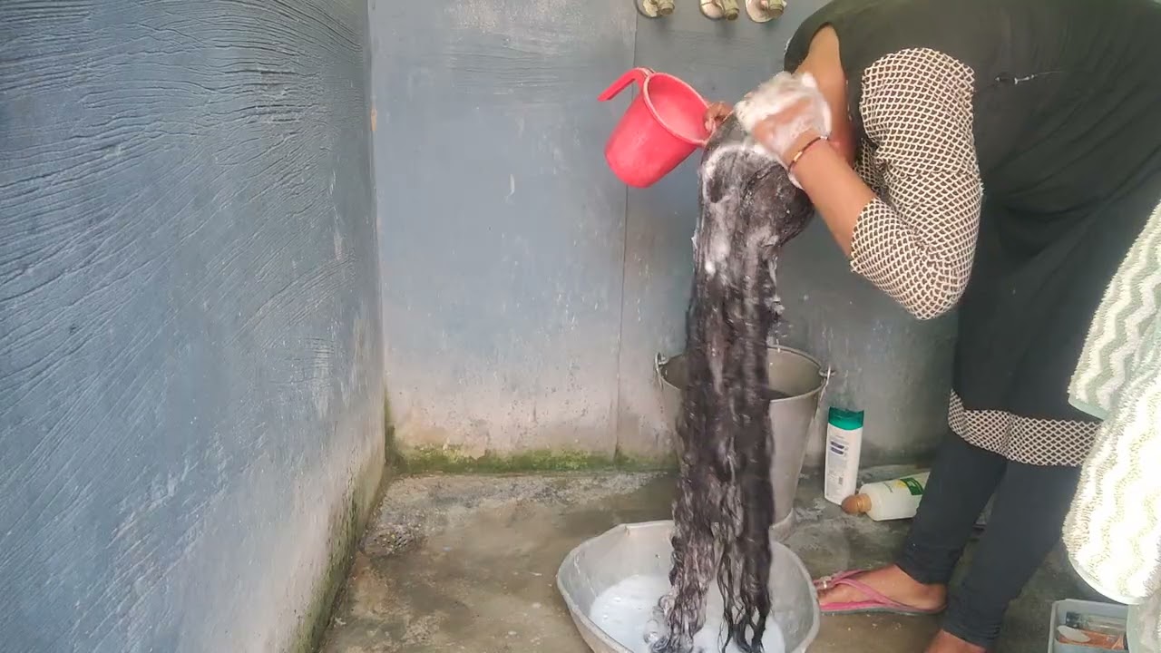 Full jhaag hair washing by me/longhair care/hair wash video/ninichopra/haircare/rupnzal/youtube
