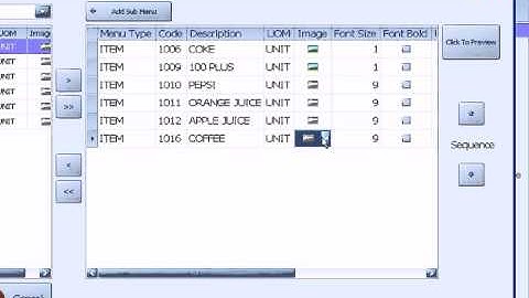 IRS FnB System - Menu Design