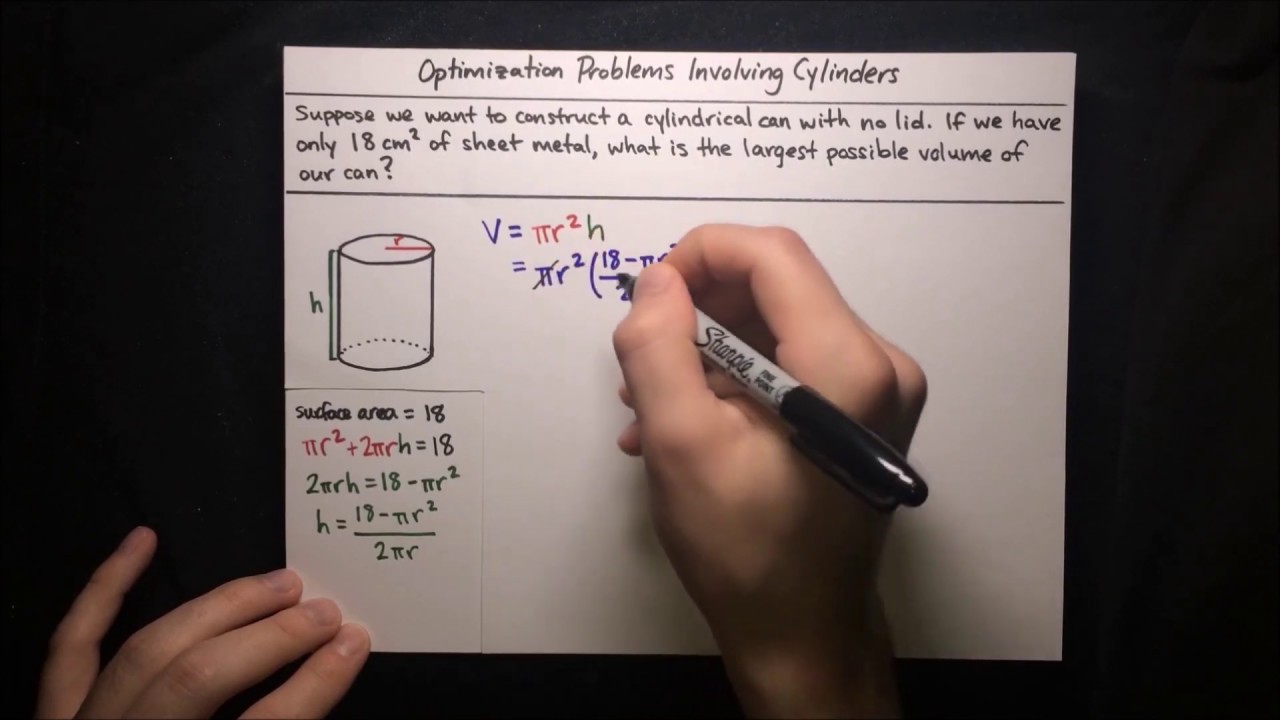 Optimization Problems Involving Cylinders YouTube