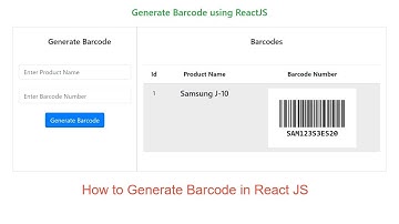 How to Generate Barcode using React JS | How to make Barcode in ReactJS | Learn Advance ReactJS