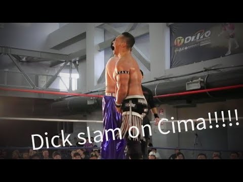 『taiwan-wrestler--“-sky-”funny-part』sky-signature-“dick-slam-”-on-japan-wrestle-legend--cima!!!