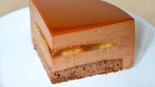 Муссовый торт Банан Карамель Шоколад ☆ Mousse cake Banana Caramel Chocolate