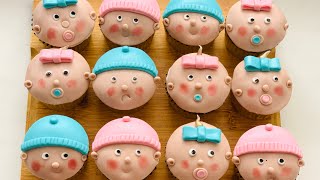 Cute cupcakes making tutorial\/ cup cakes for baby shower