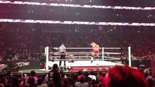The Funkasauras Brodus Clay vs JTG  WWE Raw 1-16-12   (Funkasaurus California Debut)