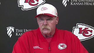 Chiefs head coach Andy Reid talks injuries, Josh Simmons heading to IR