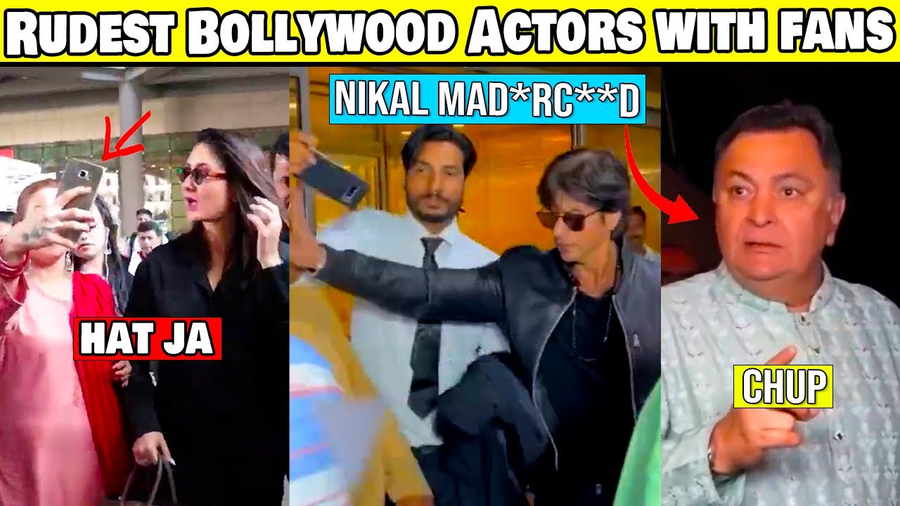 12 Bollywood Actors Clips who were Rude to Their Fans/Media in Public | Shahrukh Khan, Katrina Kaif