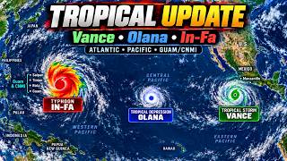 Tropical Update: Typhoon In-Fa, Vance & Olana | Atlantic & Pacific Outlook
