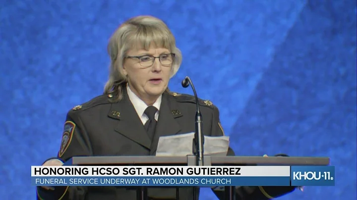 Major Susan Cotter speaks at funeral for Sgt. Ramo...