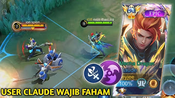 TUTORIAL CARA BERMAIN CALUDE 2025 NEW PATCH & NEW EMBLEM! | CLAUDE BEST GAMEPLAY - MOBILE LEGENDS