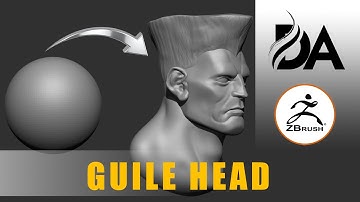 How to Make a STREET FIGHTER GUILE HEAD in ZBrush Tutorial