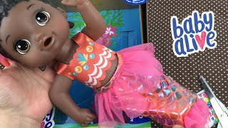 NEW Baby Alive SHIMMER N SPLASH MERMAID Doll Unboxing plus Fan Mail!