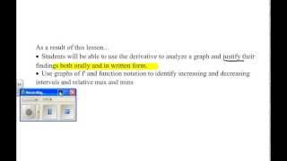 First Derivative Test and Written Justifications Examples