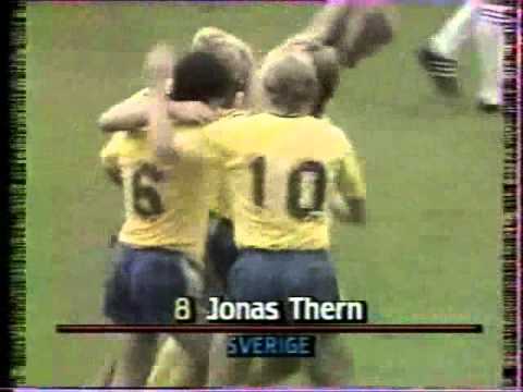 Jonas Thern 1st (Official) International Goal Sweden v France 16 AUG 1989