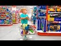 Дэни покупает игрушки Deni go to Shopping in Toy Store Let`s go shopping song for kids