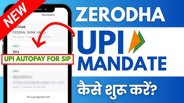 Zerodha Coin UPI Mandate in SIP - How To Create UPI Mandate In Zerodha Coin for SIP