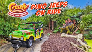 Dino Jeeps Juric Park Ride At Crealy Theme Park Aug 2023 4K