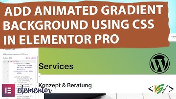 How to Add Animated Gradient Background Effect via Custom CSS to Section / Container Elementor Pro