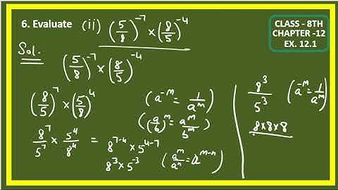 Ex.12.1 Q 6,7 class 8th  ,  EXPONENT AND POWERS , CHAPTER 12  NCERT CBSE
