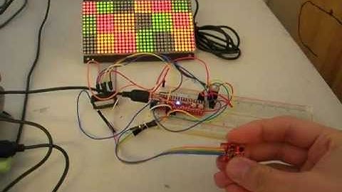 32x16 Led matrix testing with accelerometer