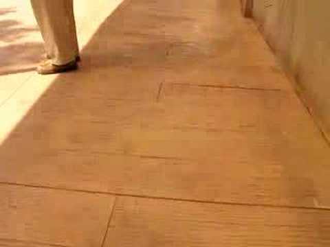 Piso de concreto estampado con molde tipo madera youtube Diseño Madeira piso