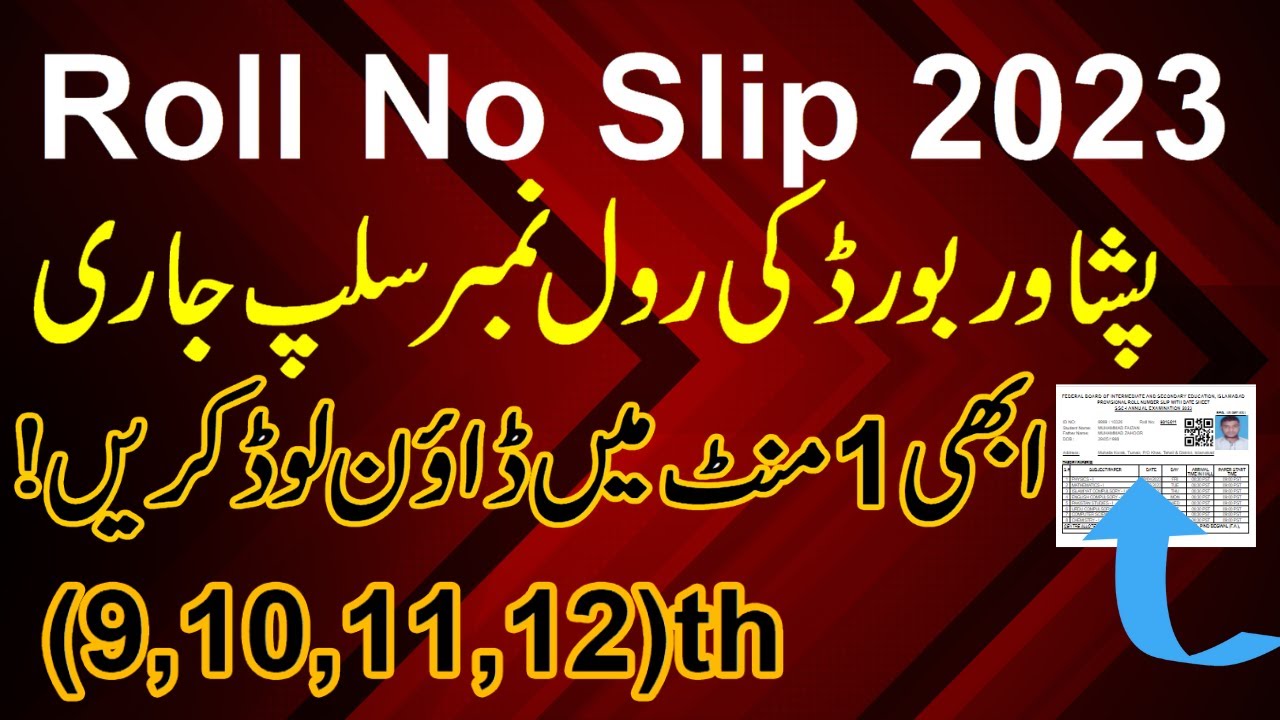 9th class roll number slip 2022 peshawar board, 10th class roll number slip 2022 peshawar board