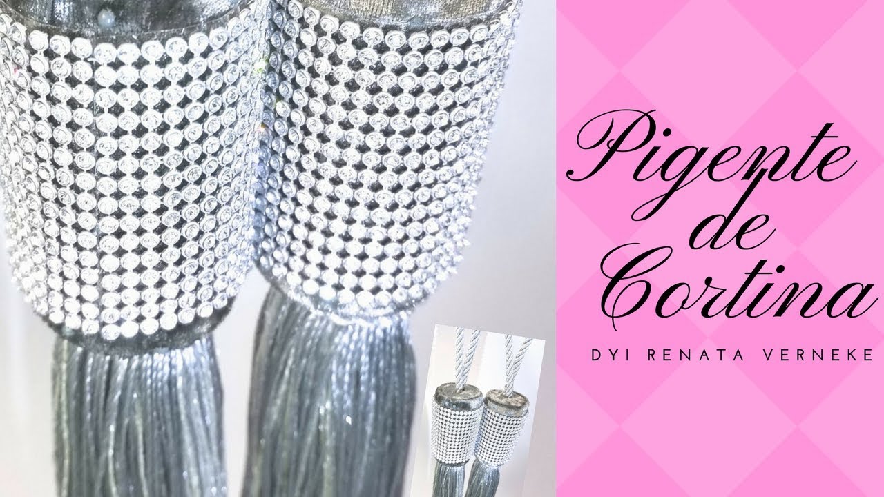 Como fazer Pingente/Prendedor de cortina. How to make curtain fastener D.Y.I ♻️✅