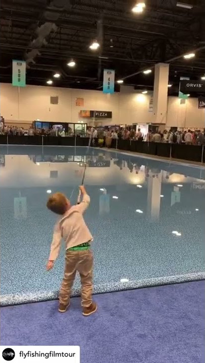 Tell me this kids is a boss at fly fishing