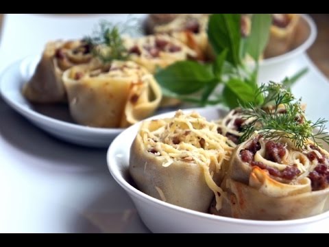 Savoury Crepe Ground Beef Rolls EASY AND DELECIOUS !!