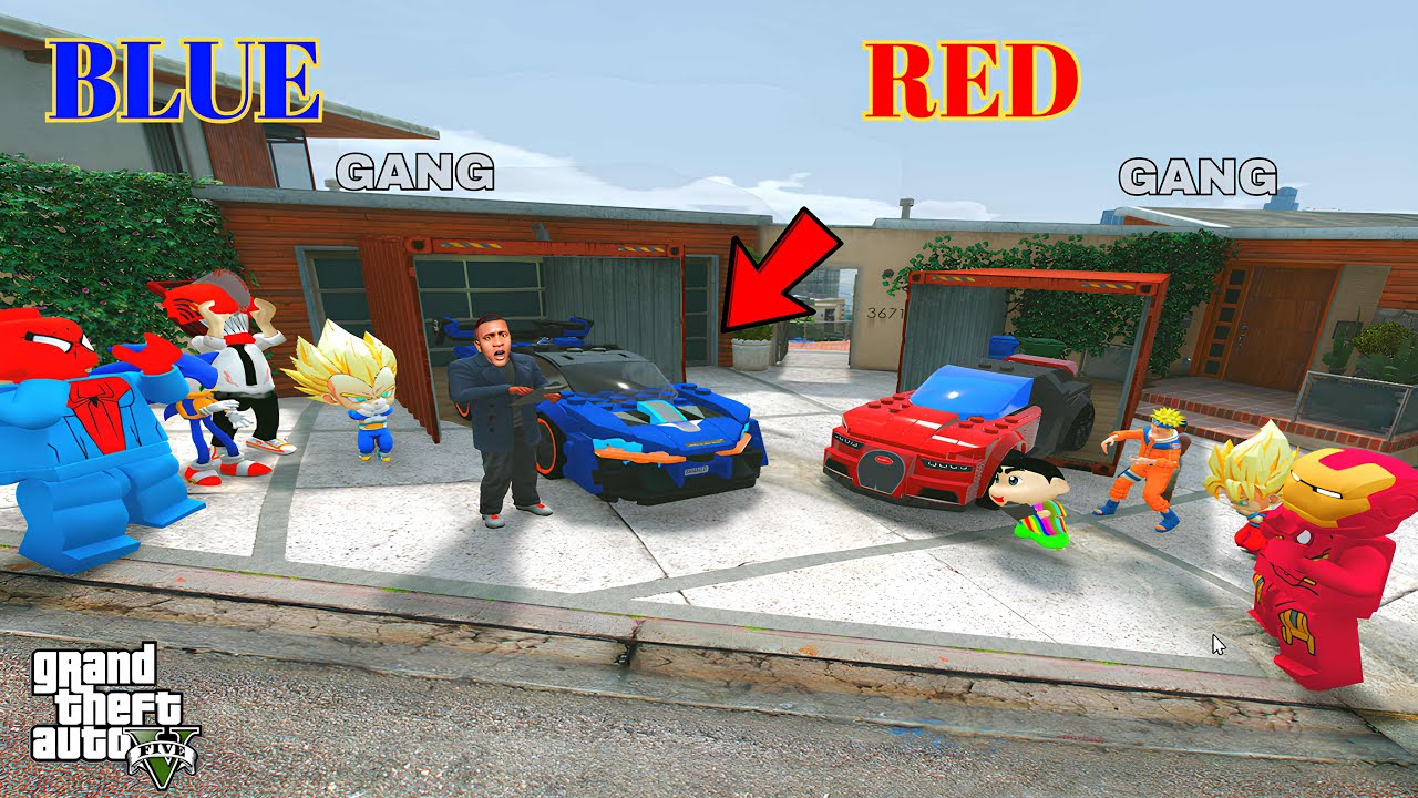 Red Gang vs Blue Gang STUNT CHALLENGE Begins! 🏎️ Winner Gets LEGO Supercars! | GTA 5 Malayalam