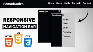 Build a Responsive Navbar Using HTML, CSS & JS (Step - by - Step Guide)