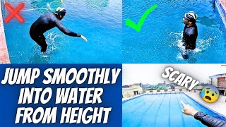 How to Jump Smoothly from Height into Water, Swimming Tips for Beginners In Hindi, Swimming Training