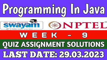 NPTEL Programming In Java WEEK 9 Programming Assignment Solutions | Swayam July 2023 | IIT Kharagpur