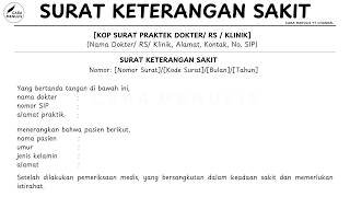 CONTOH SURAT KETERANGAN SAKIT DARI DOKTER BESERTA FORMATNYA - YT CARA MENULIS