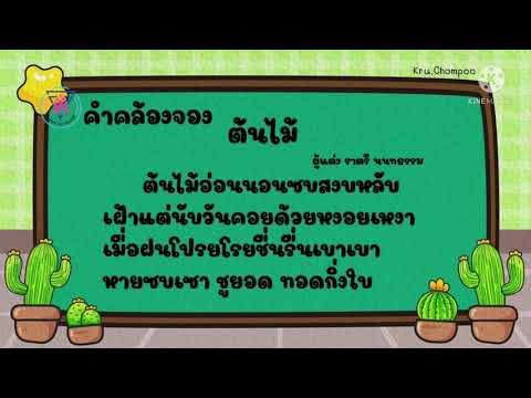 หน่วย ต้นไม้ที่รัก “คำคล้องจอง ต้นไม้” Kru.Chompoo