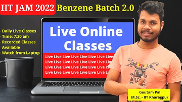 Live Class Started - IIT JAM 2022 - Benzene Batch 2.0