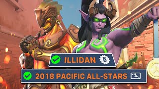 ILLIDAN + PACIFIC ALL STAR 2018 GENJI SKIN OVERWATCH (Full gameplay)