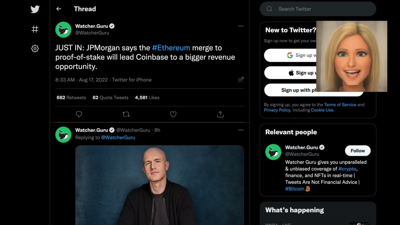 JPM: Ethereum merge to proof of stake represent revenue opportunity for Coinbase - YouTube