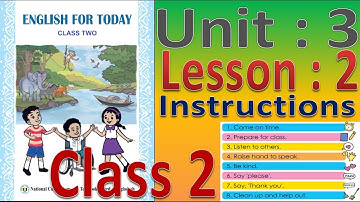 Class 2 English Unit 3 Lesson 2 Instructions