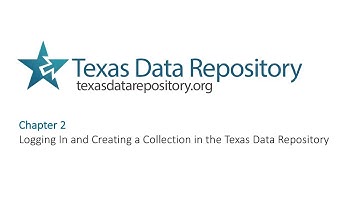 2| Logging In to the Texas Data Repository