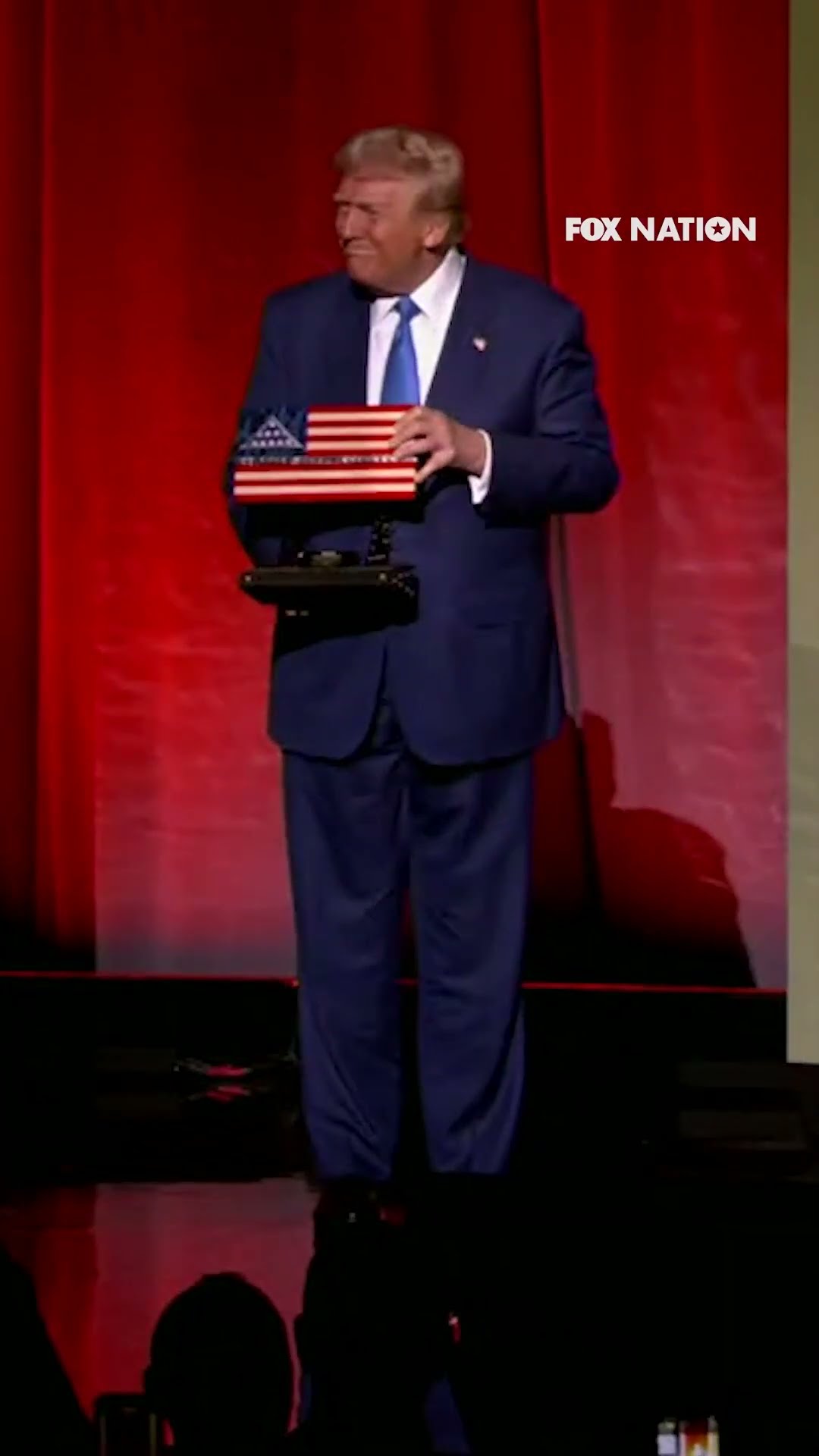 Trump receives big welcome at 2024 Fox Nation #PatriotAwards to receive 'Patriot of the Year' award