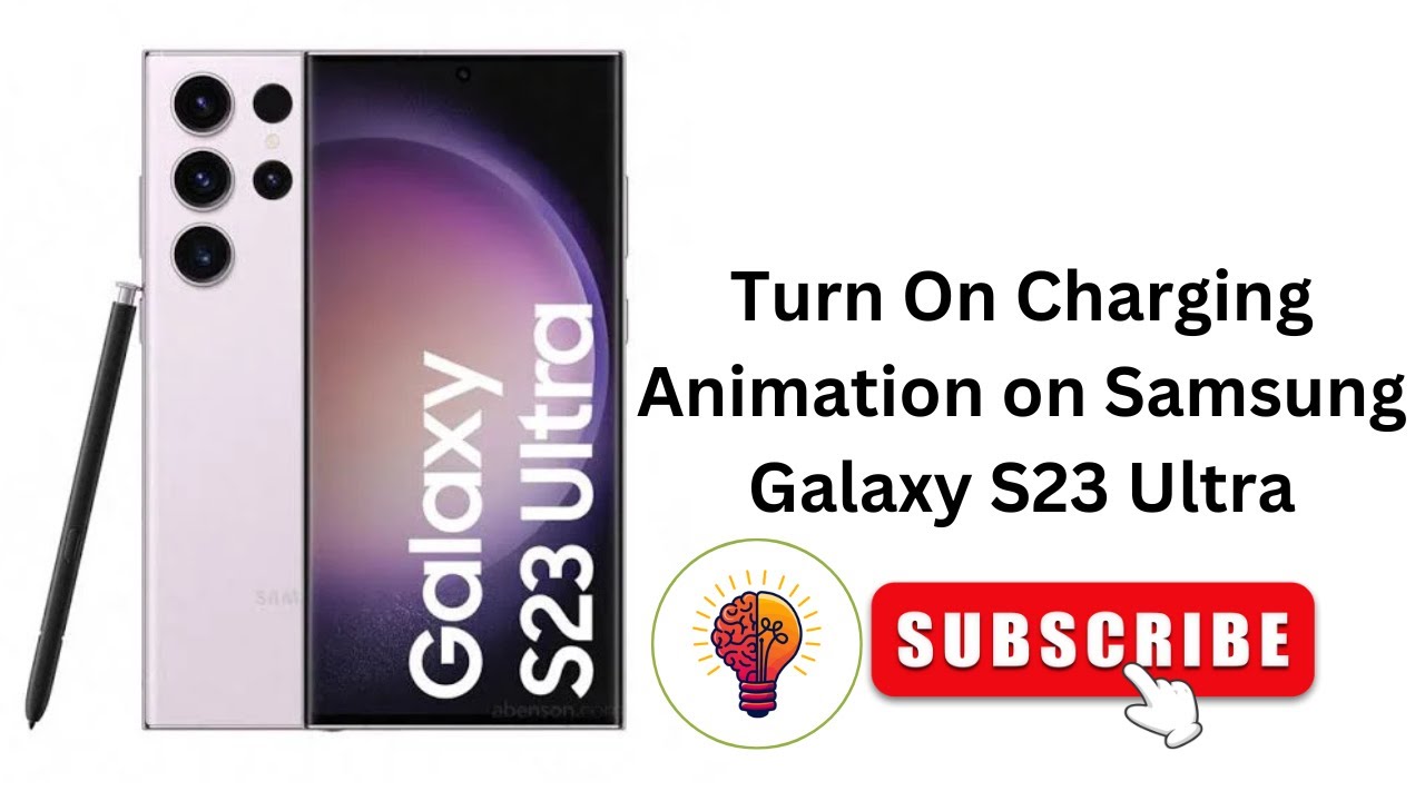 How to Turn On Charging Animation on Samsung Galaxy S23 Ultra - YouTube