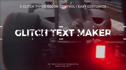Glitch Text Maker (After Effects template)