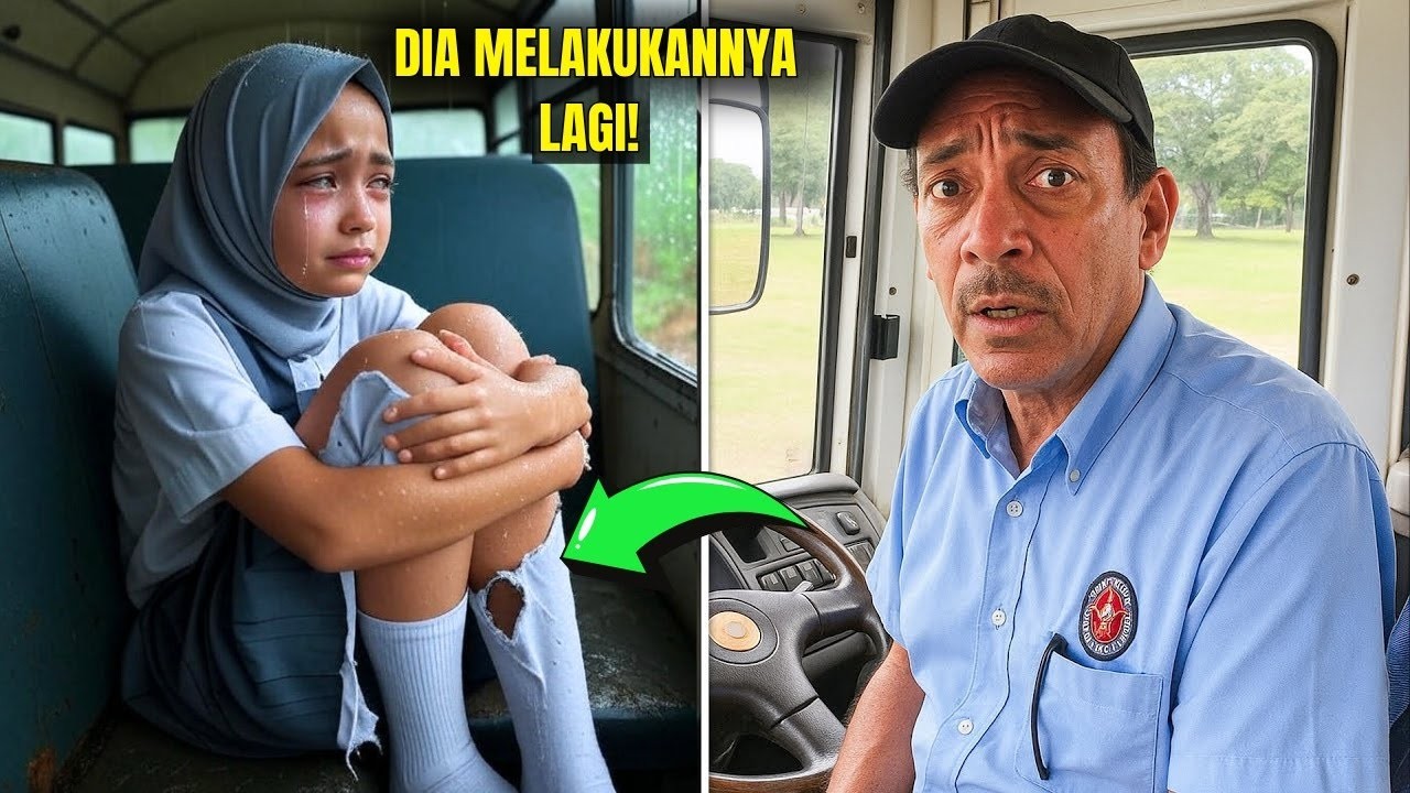 Sopir Bus Sekolah CURIGA Gadis Menangis Setiap Hari… Saat Cek Bawah Kursi, Dia TERKEJUT!
