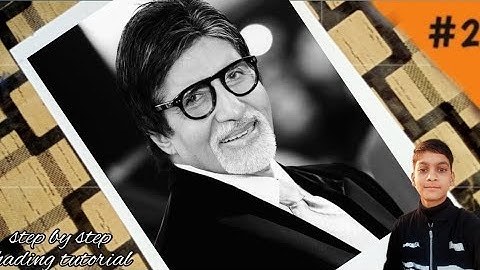 How to draw amitabh bachchan step by step drawing tutorial 😍 | Amitabh Bachchan Drawing