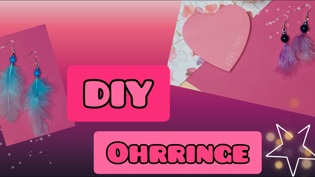 DIY Federohrringe/ mit Federn basteln
