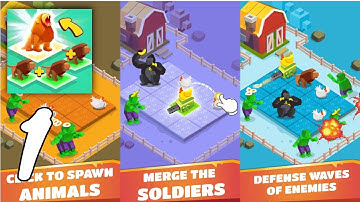 Merge Animal Defense Gameplay Walkthrough #1 (Android, IOS)