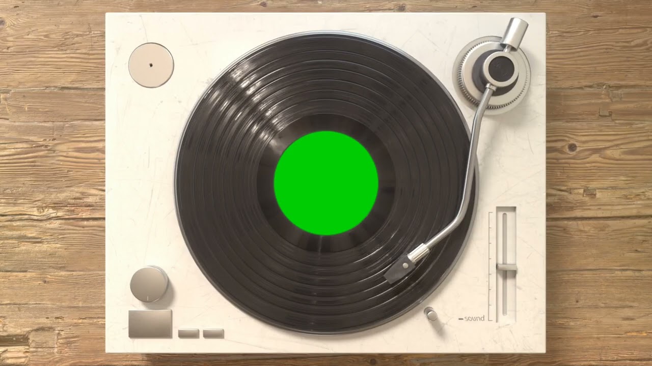Cd Player Green Screen || SPINNING RECORD ||  rotate disk/cd green screen || Album cover animation
